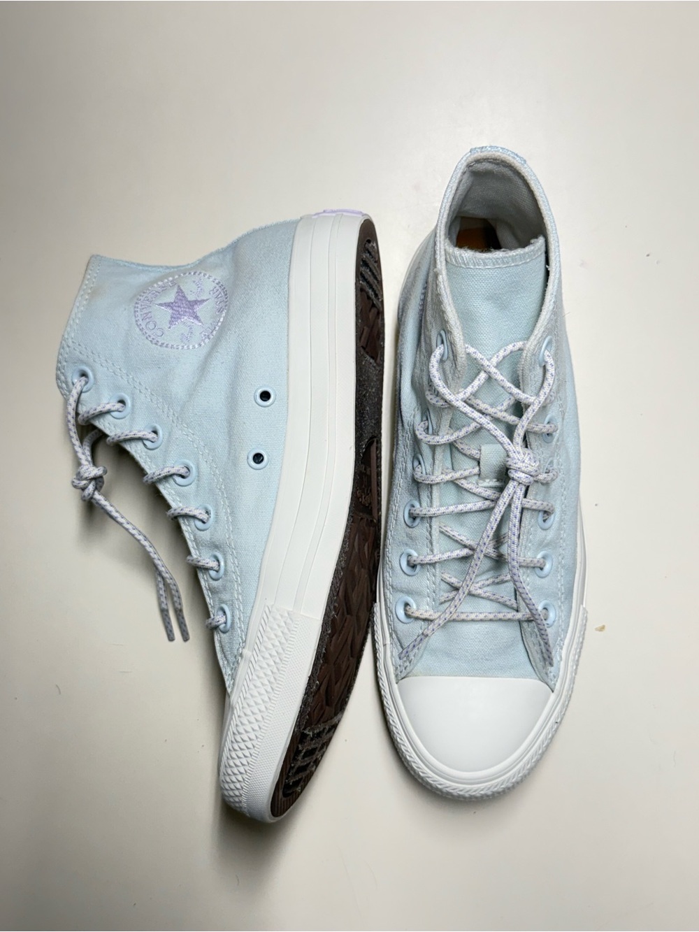 Converse High Top Sneakers - Pale Blue & White - Picture 10 of 10